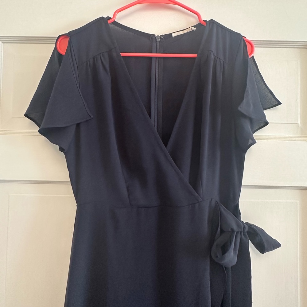 Altered state navy blue wrap dress